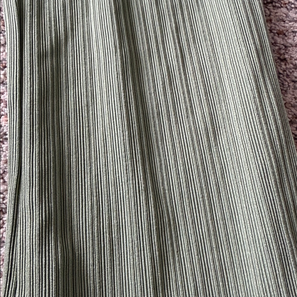 Green Ribbed Pants - Picture 2 of 3